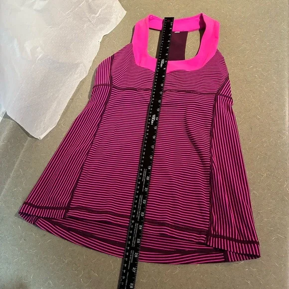 Lululemon Striped Women's Yoga Racerback Scoop Neck Tank Top** - Picture 8 of 11